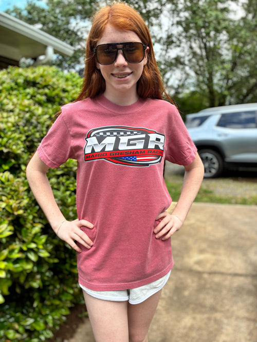 Comfort colors red American logo tee