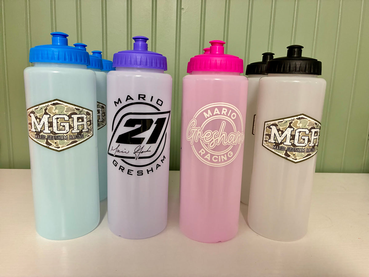Kids water bottle— blue with Camo