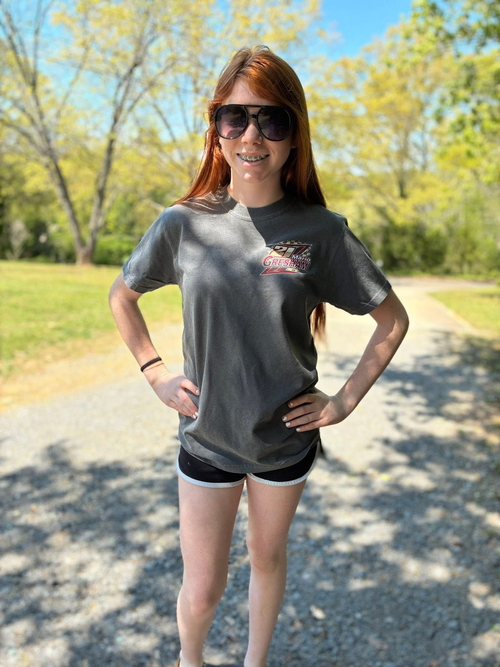 Dark Grey Comfort color car tee