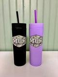 Black skinny tumbler