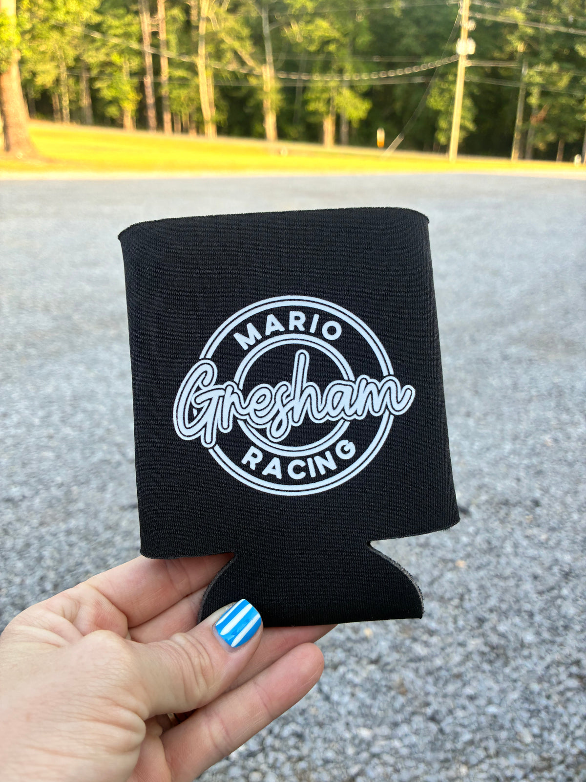 MGR circle logo koozie