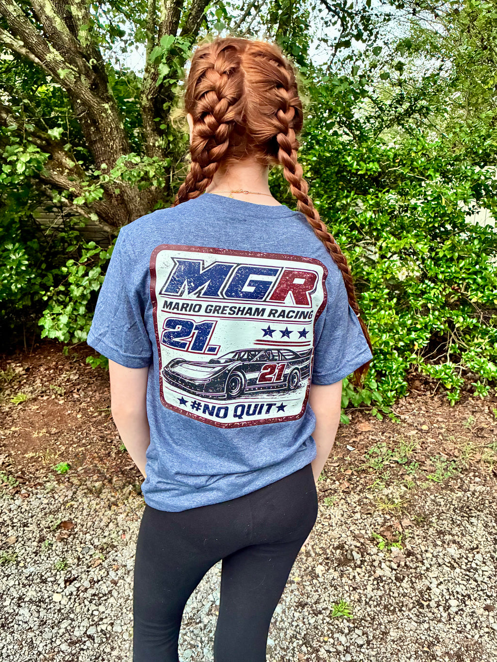 Heather navy MGR tee